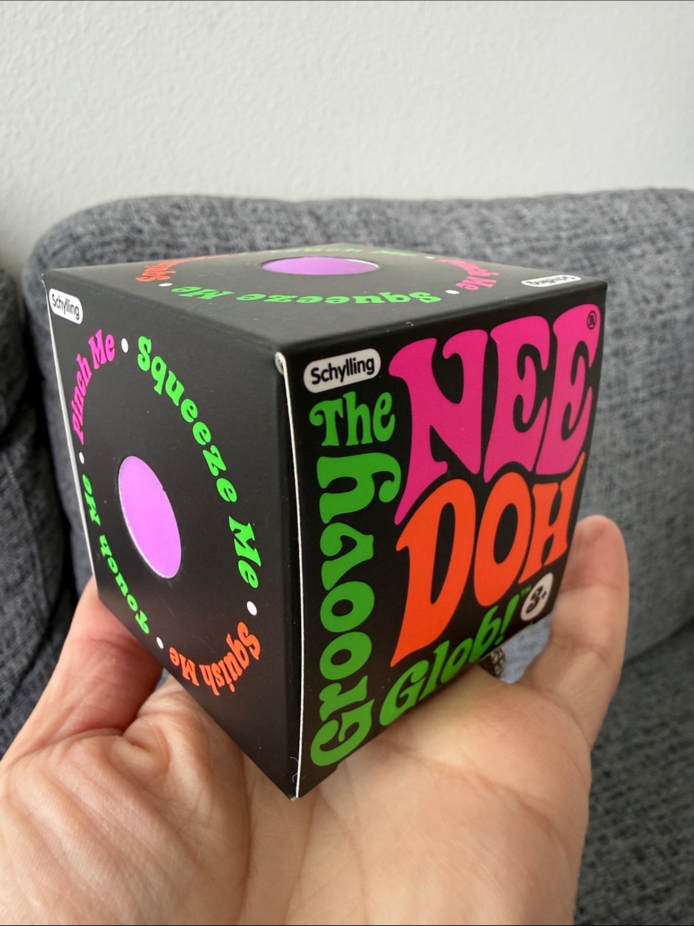 Schylling Groovy The Nee Doh Globe - Black with Pink & Orange Accents